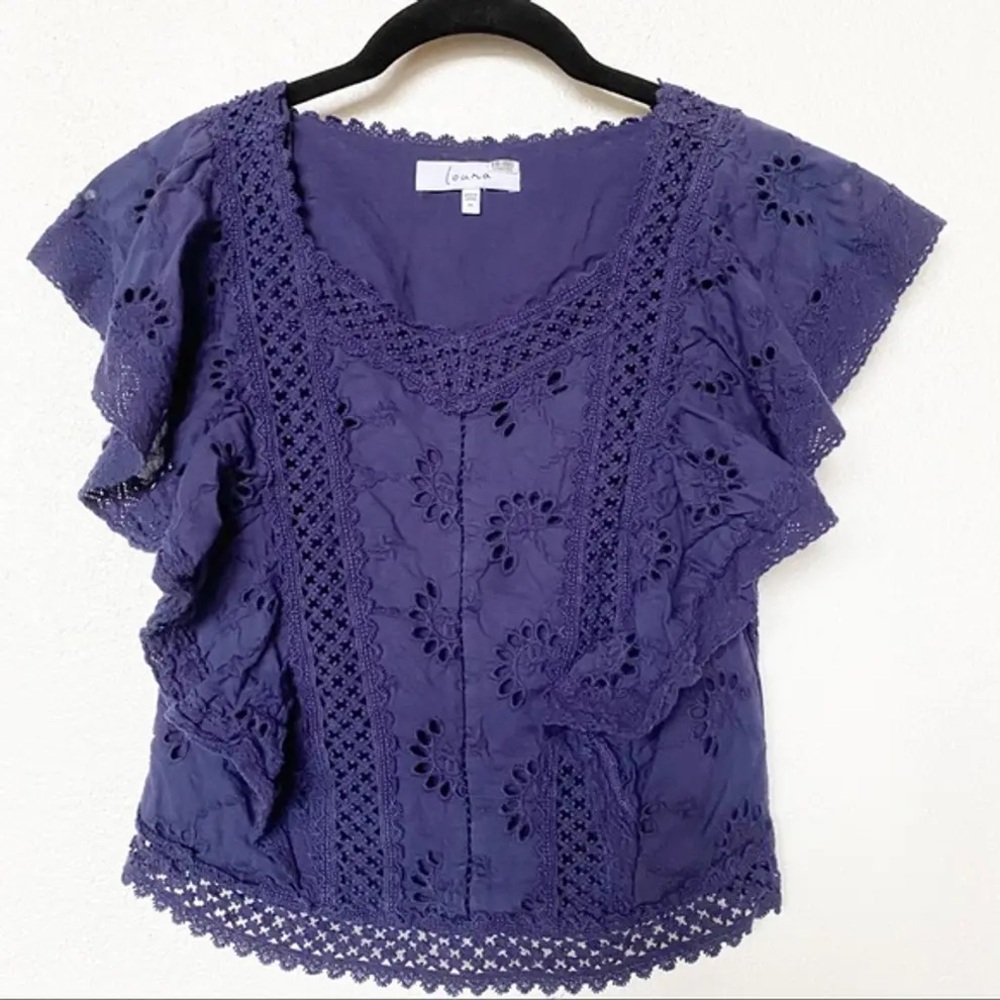 Elegant Purple Lace Blouse